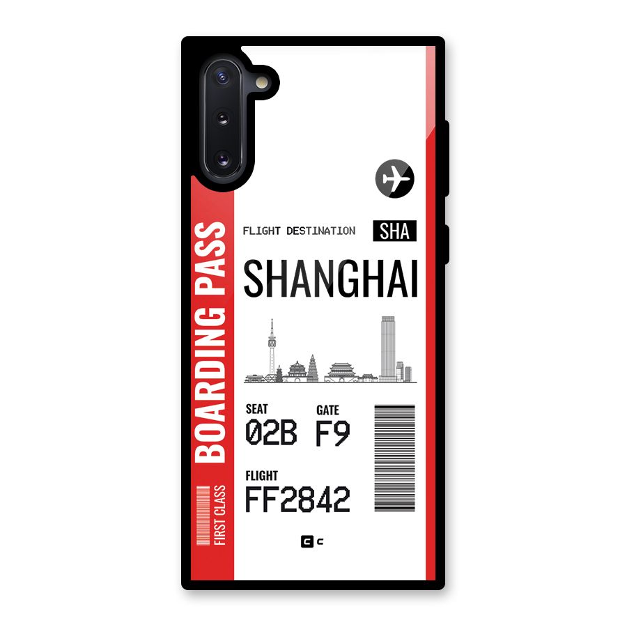 Shanghai Boarding Pass Glass Back Case for Galaxy Note 10