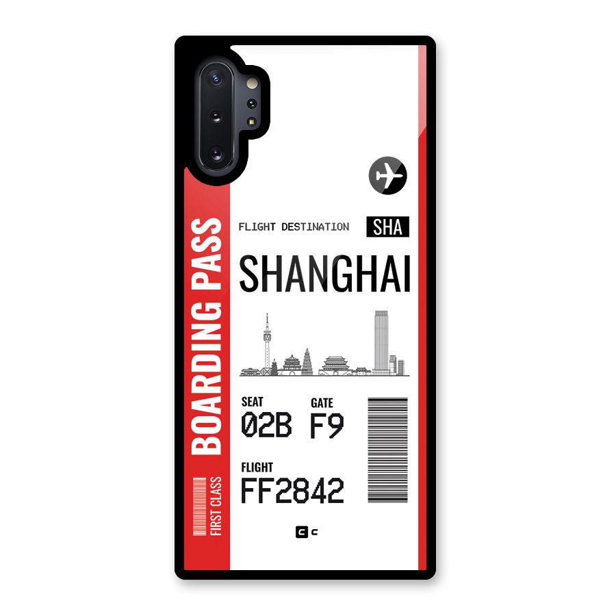 Shanghai Boarding Pass Glass Back Case for Galaxy Note 10 Plus
