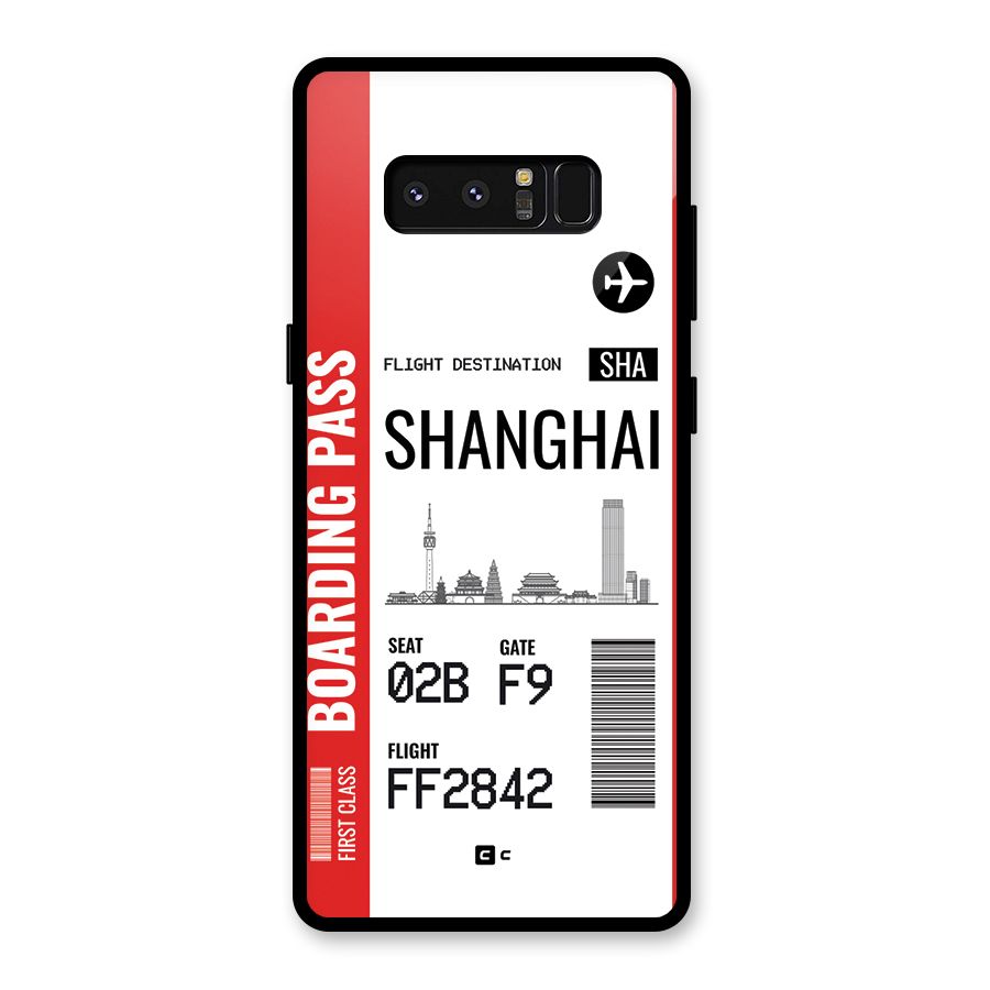 Shanghai Boarding Pass Glass Back Case for Galaxy Note 8