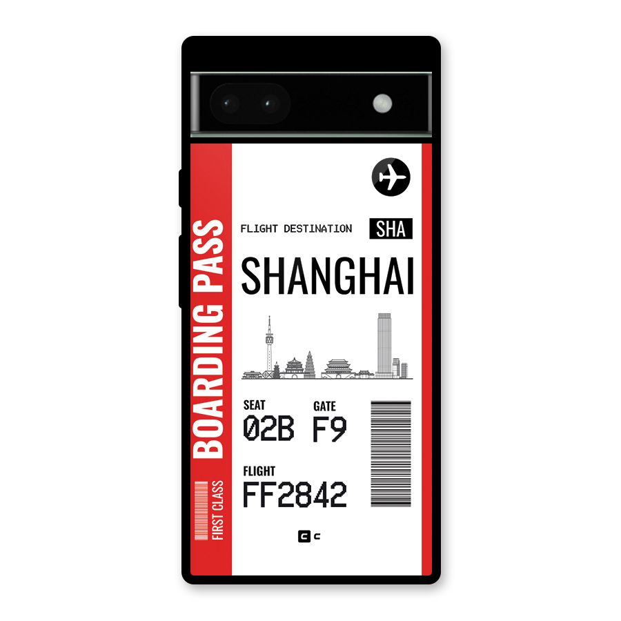 Shanghai Boarding Pass Glass Back Case for Google Pixel 6a
