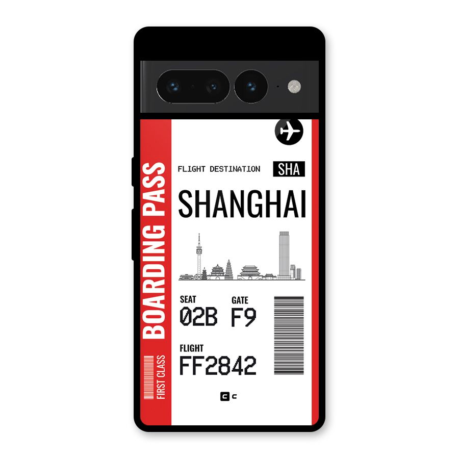 Shanghai Boarding Pass Glass Back Case for Google Pixel 7 Pro