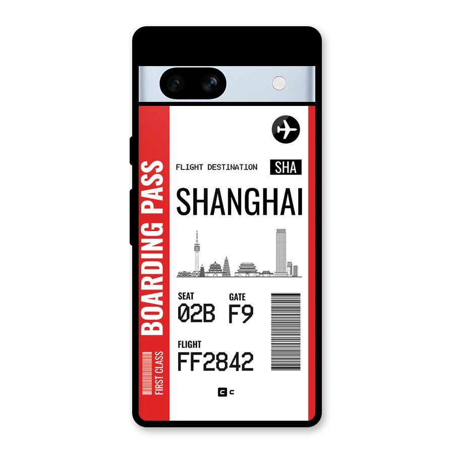 Shanghai Boarding Pass Glass Back Case for Google Pixel 7a