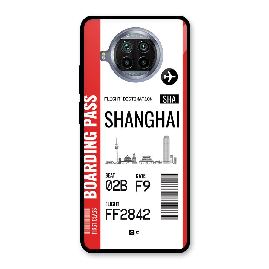 Shanghai Boarding Pass Glass Back Case for Mi 10i