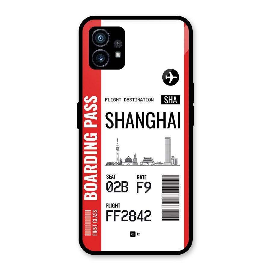 Shanghai Boarding Pass Glass Back Case for Nothing Phone 1