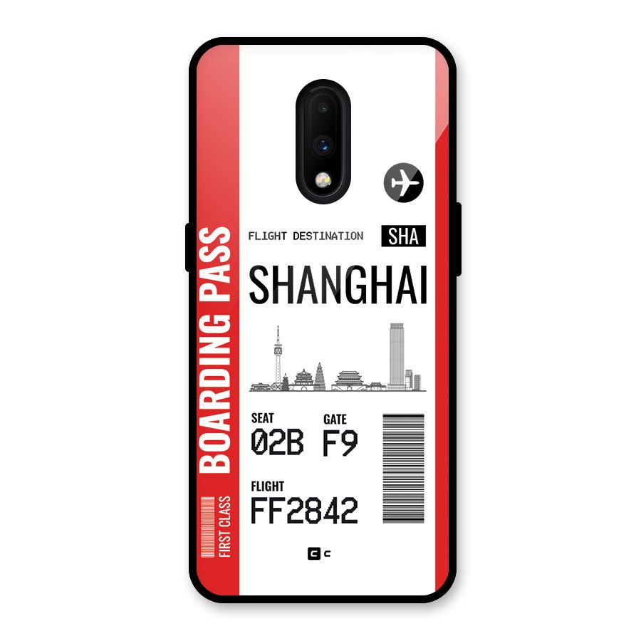 Shanghai Boarding Pass Glass Back Case for OnePlus 7