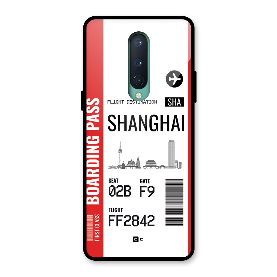 Shanghai Boarding Pass Glass Back Case for OnePlus 8