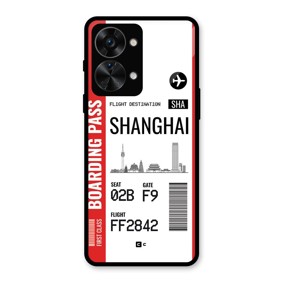 Shanghai Boarding Pass Glass Back Case for OnePlus Nord 2T