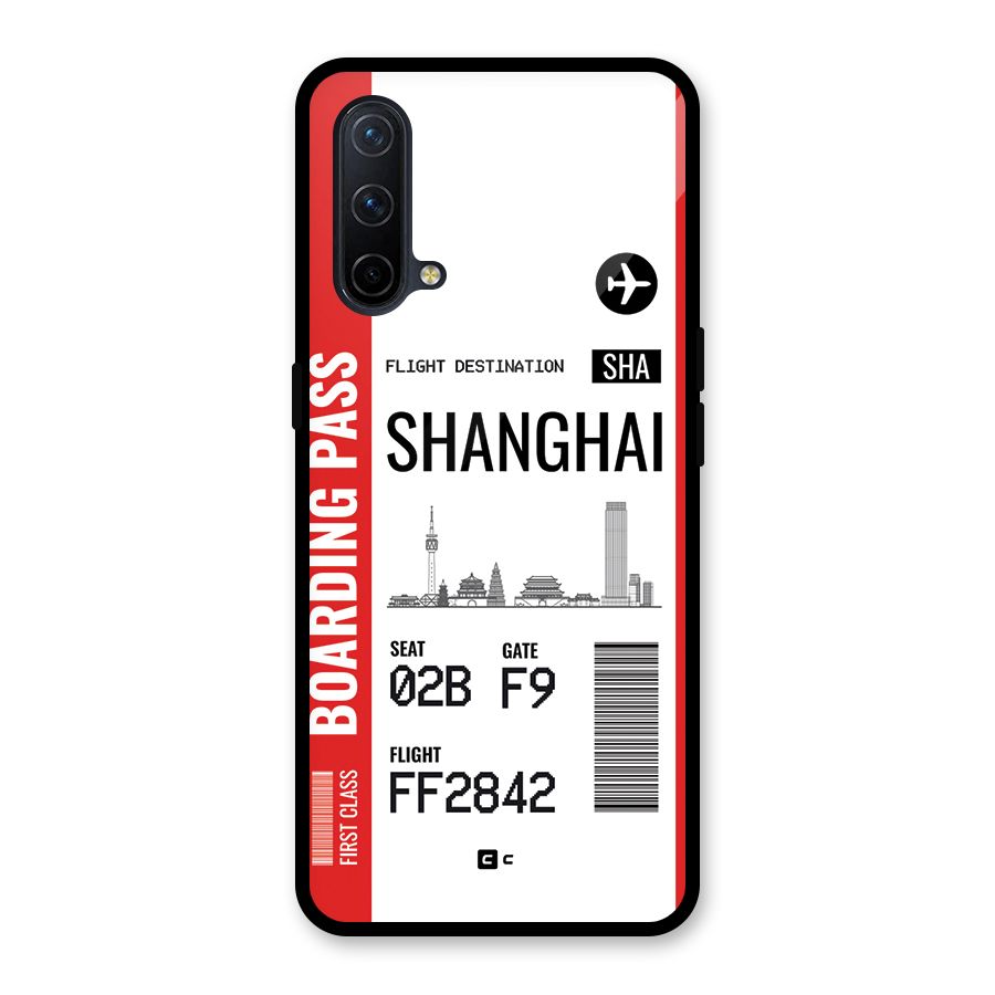 Shanghai Boarding Pass Glass Back Case for OnePlus Nord CE 5G