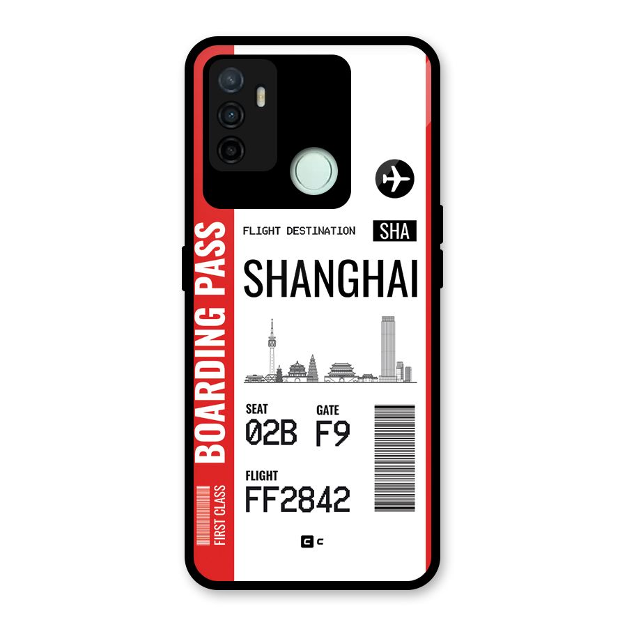 Shanghai Boarding Pass Glass Back Case for Oppo A53