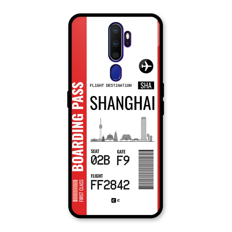 Shanghai Boarding Pass Glass Back Case for Oppo A9 (2020)
