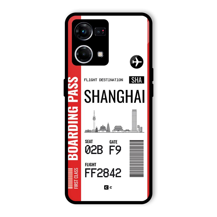 Shanghai Boarding Pass Glass Back Case for Oppo F21s Pro 4G