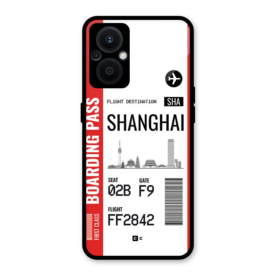 Shanghai Boarding Pass Glass Back Case for Oppo F21s Pro 5G