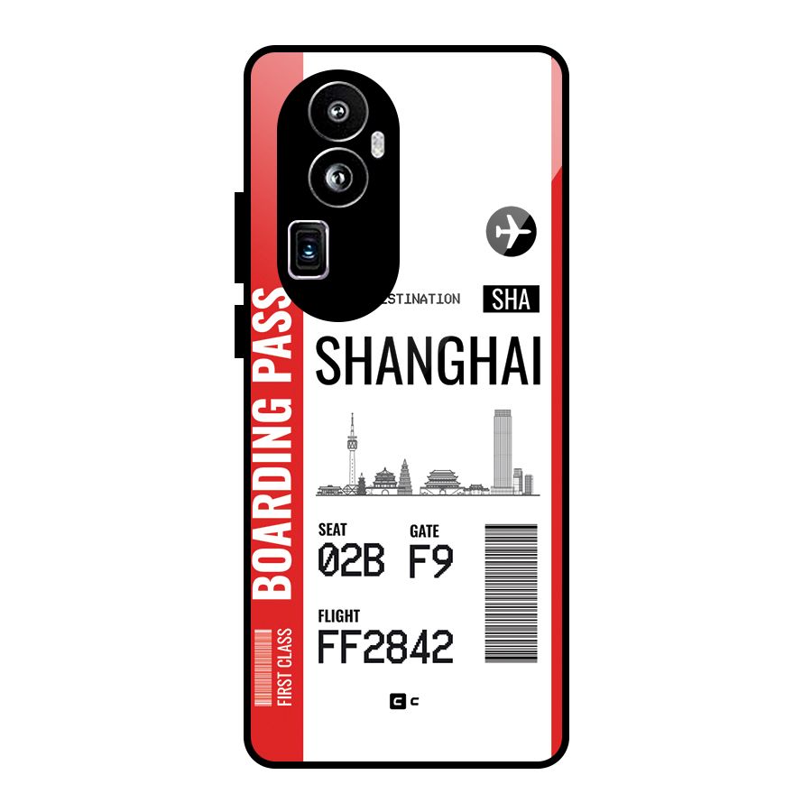 Shanghai Boarding Pass Glass Back Case for Oppo Reno10 Pro Plus