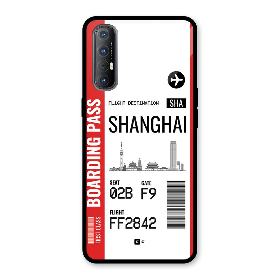 Shanghai Boarding Pass Glass Back Case for Oppo Reno3 Pro