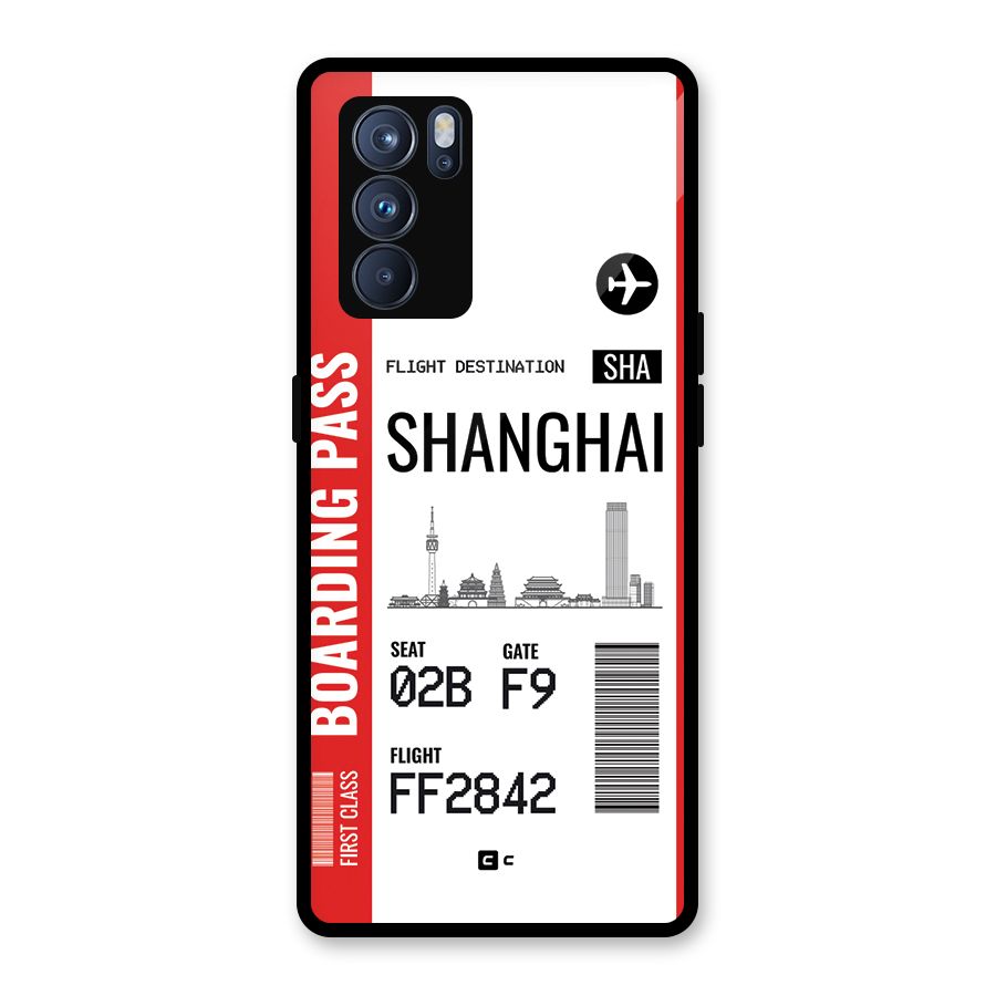 Shanghai Boarding Pass Glass Back Case for Oppo Reno6 Pro 5G