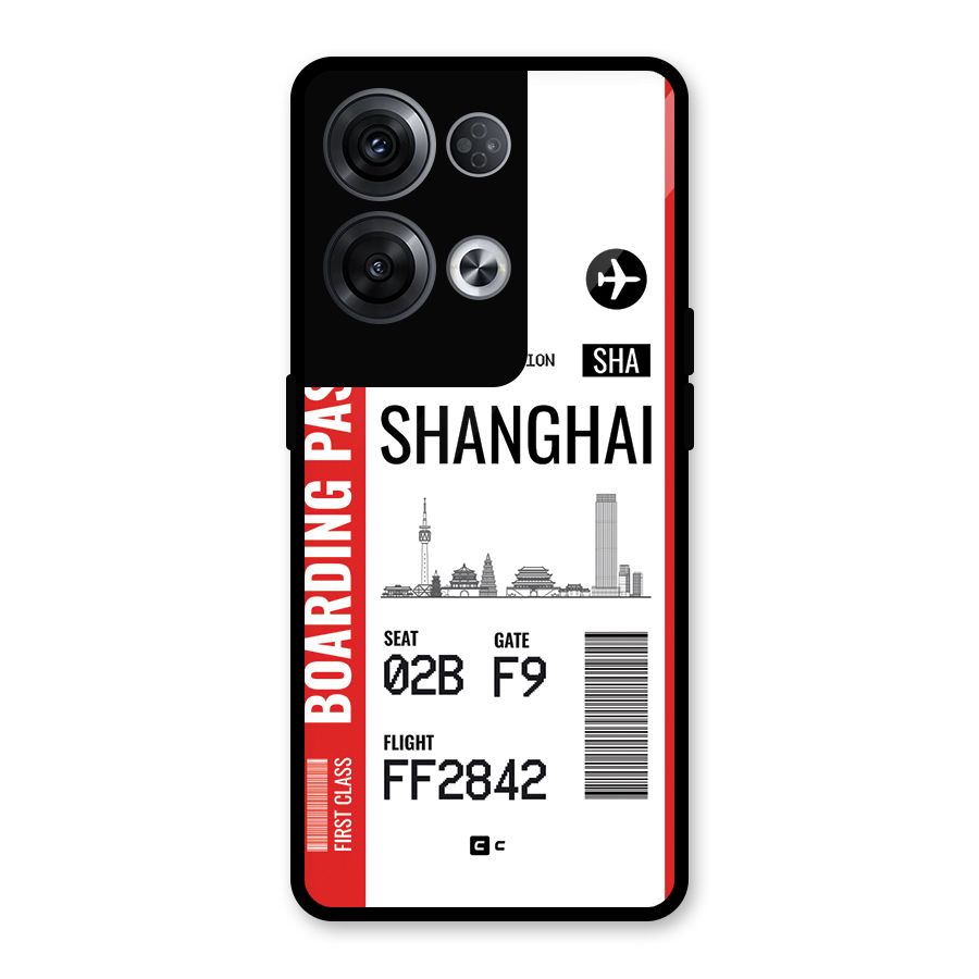 Shanghai Boarding Pass Glass Back Case for Oppo Reno8 Pro 5G