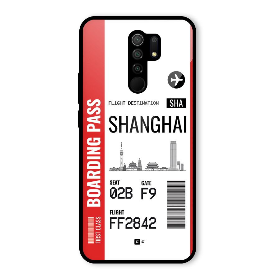 Shanghai Boarding Pass Glass Back Case for Poco M2