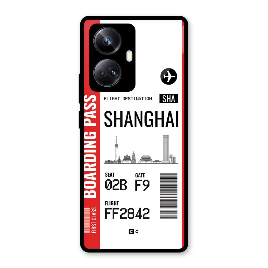 Shanghai Boarding Pass Glass Back Case for Realme 10 Pro Plus