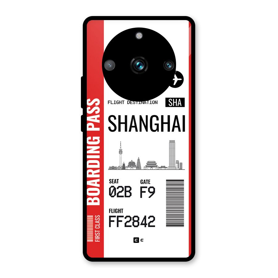 Shanghai Boarding Pass Glass Back Case for Realme 11 Pro Plus