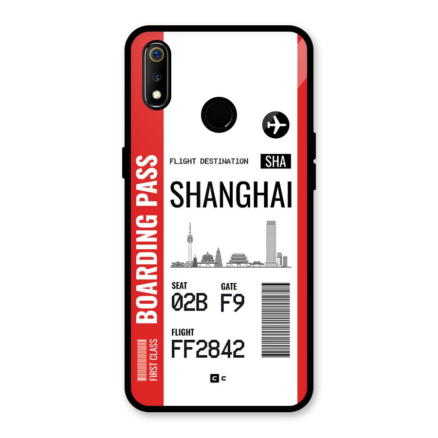 Shanghai Boarding Pass Glass Back Case for Realme 3i