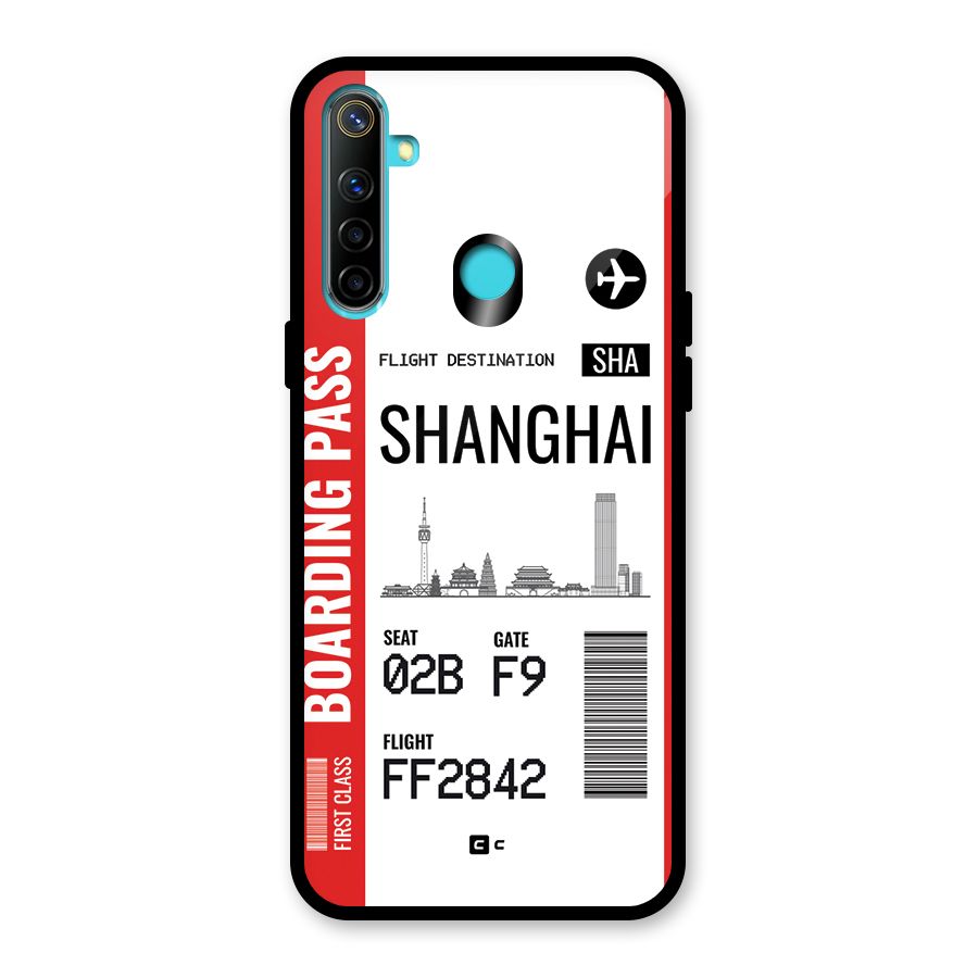 Shanghai Boarding Pass Glass Back Case for Realme 5i