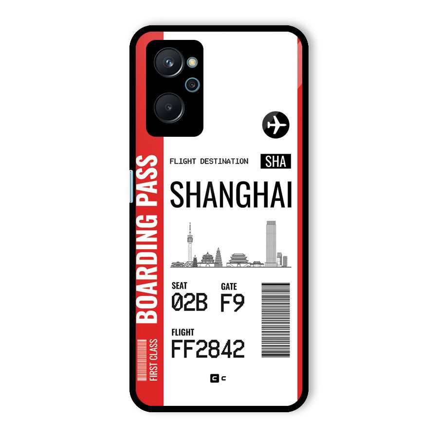 Shanghai Boarding Pass Glass Back Case for Realme 9i