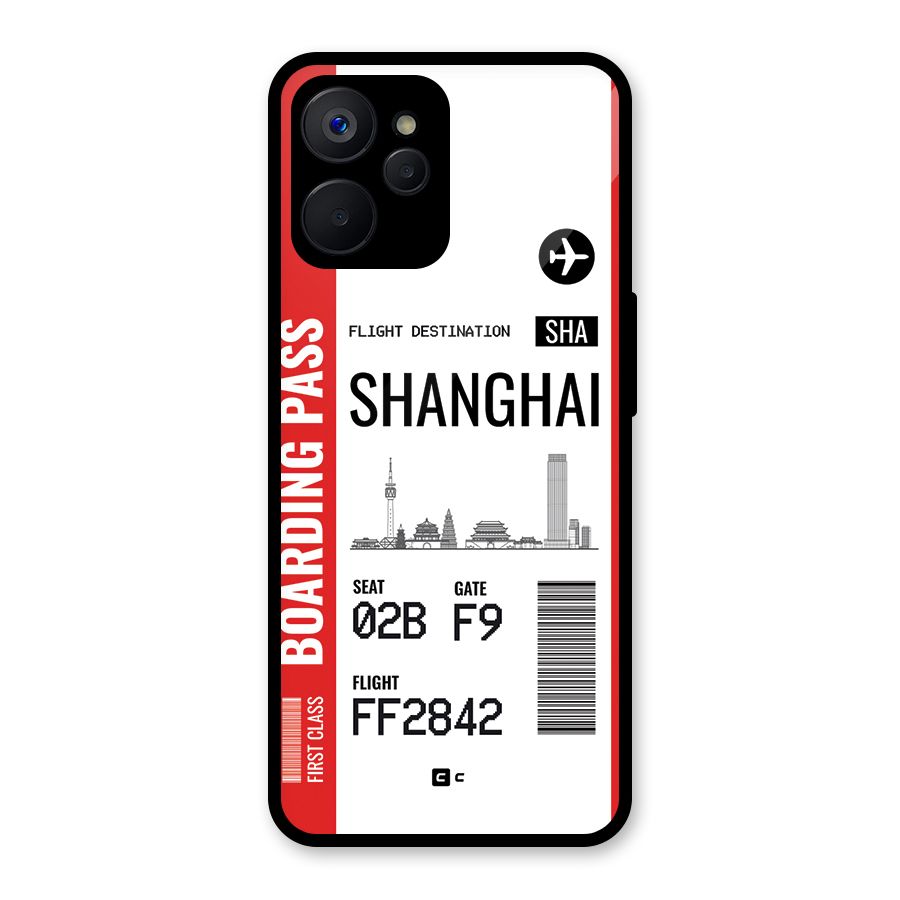 Shanghai Boarding Pass Glass Back Case for Realme 9i 5G