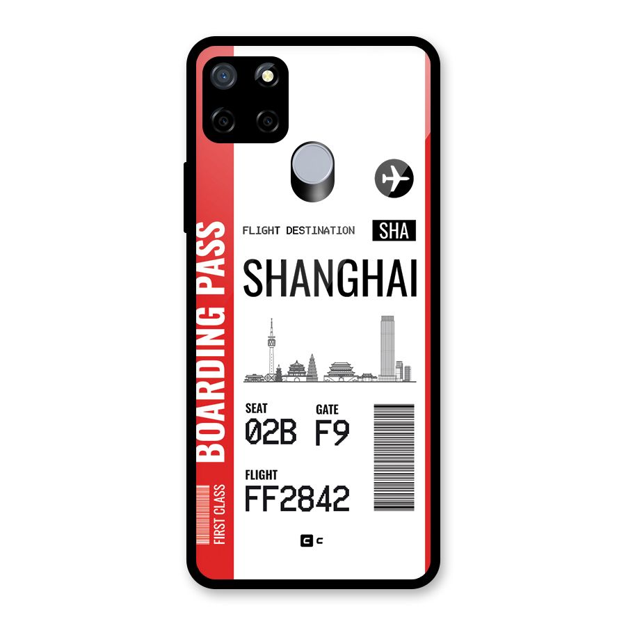 Shanghai Boarding Pass Glass Back Case for Realme Narzo 20