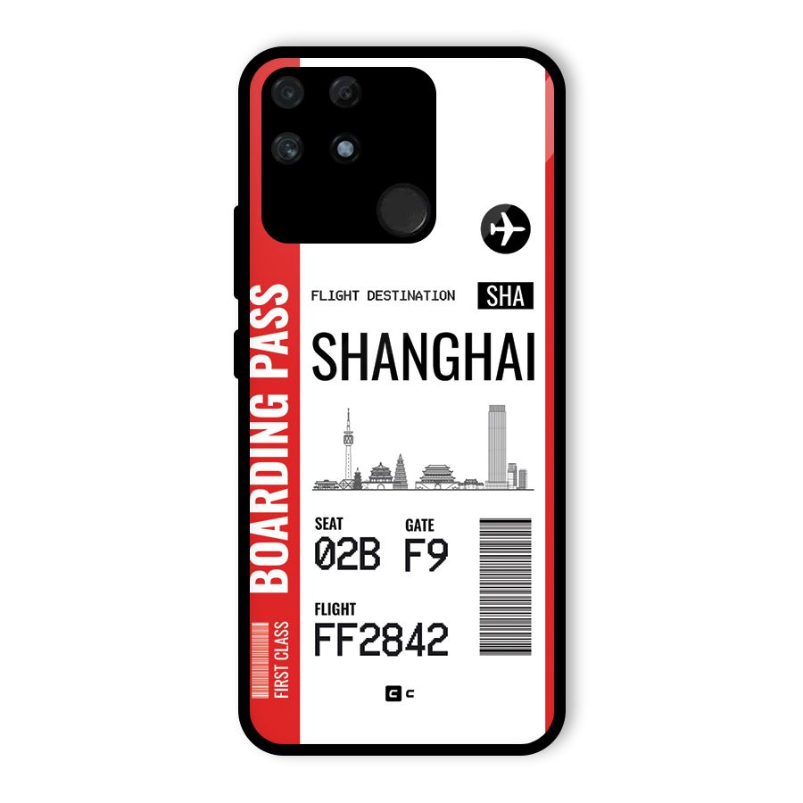 Shanghai Boarding Pass Glass Back Case for Realme Narzo 50A