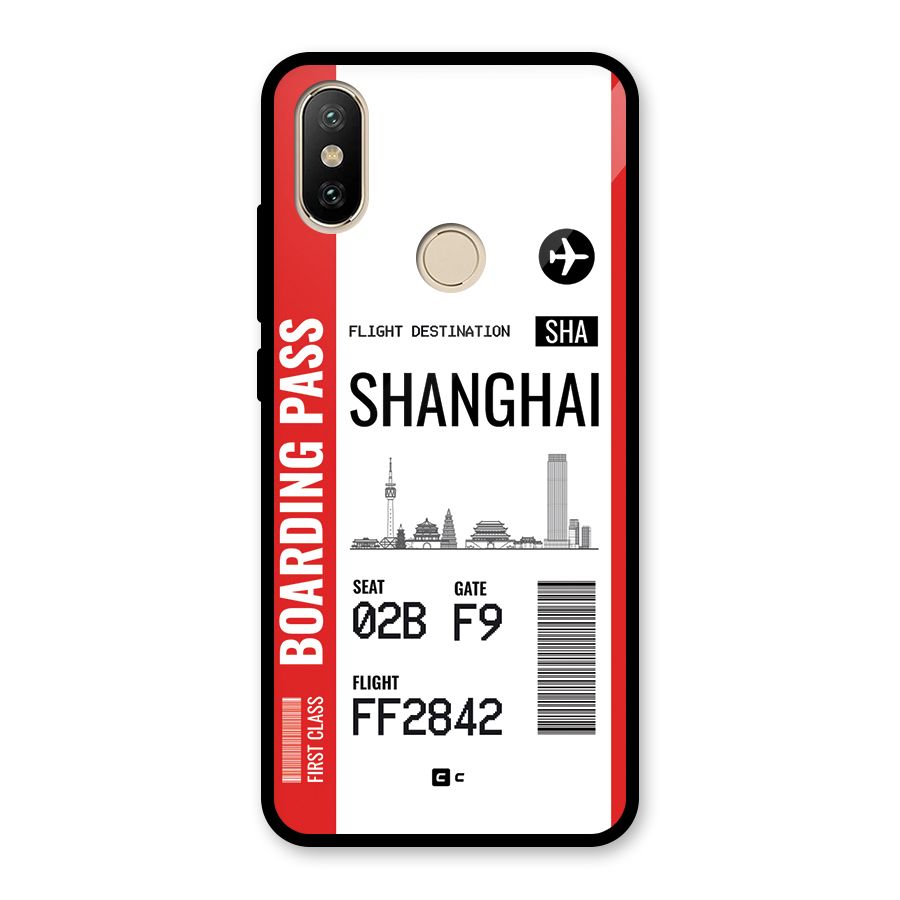 Shanghai Boarding Pass Glass Back Case for Redmi A1