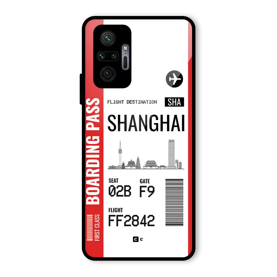 Shanghai Boarding Pass Glass Back Case for Redmi Note 10 Pro