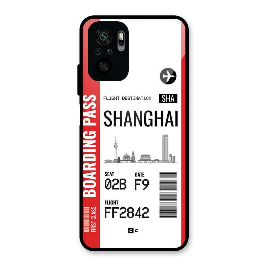 Shanghai Boarding Pass Glass Back Case for Redmi Note 11 SE