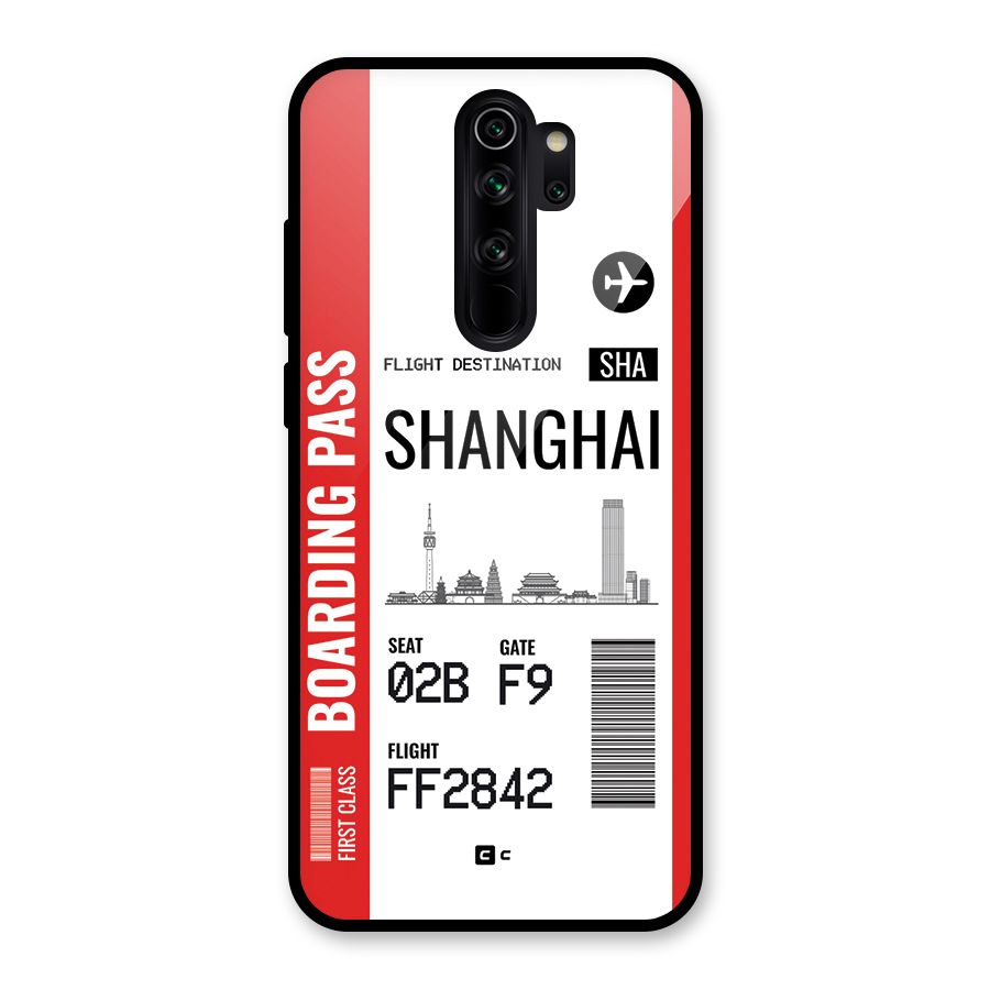 Shanghai Boarding Pass Glass Back Case for Redmi Note 8 Pro