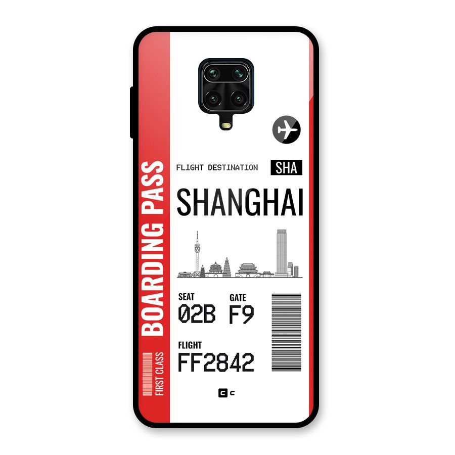 Shanghai Boarding Pass Glass Back Case for Redmi Note 9 Pro