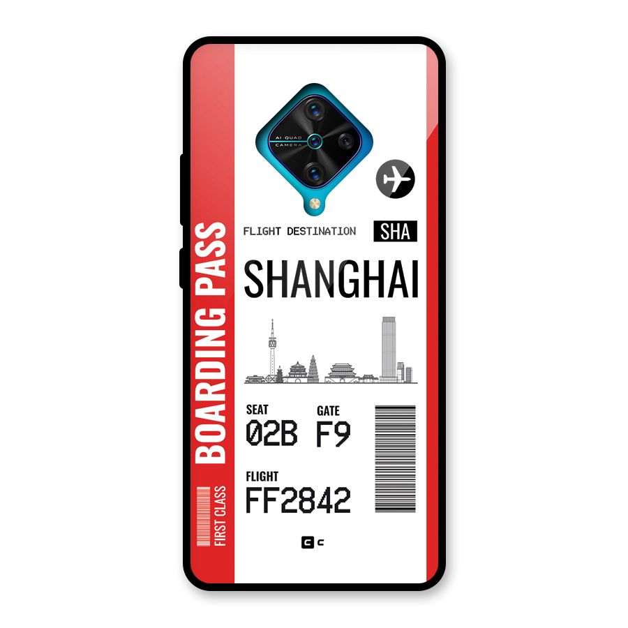 Shanghai Boarding Pass Glass Back Case for Vivo S1 Pro