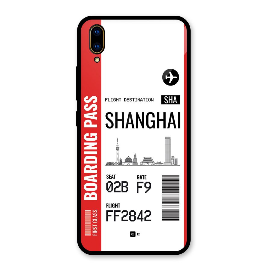 Shanghai Boarding Pass Glass Back Case for Vivo V11 Pro