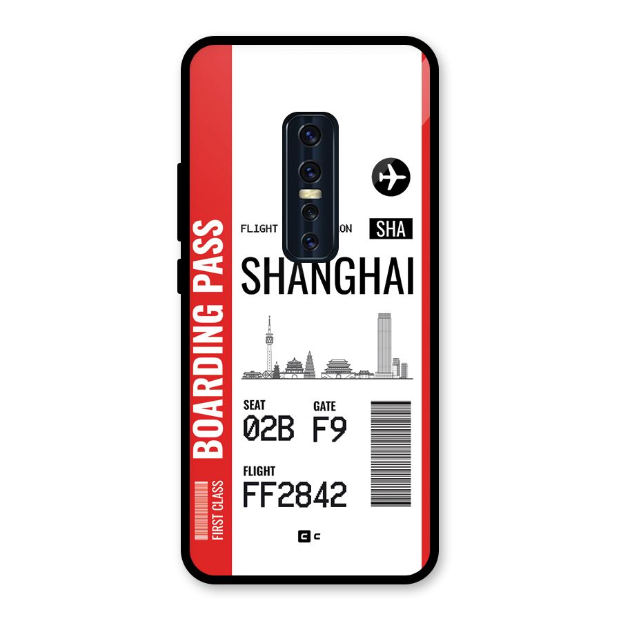 Shanghai Boarding Pass Glass Back Case for Vivo V17 Pro