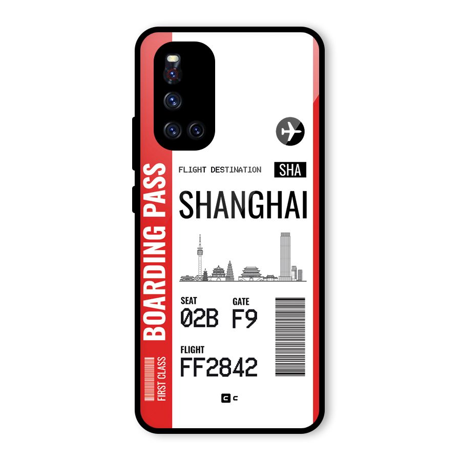 Shanghai Boarding Pass Glass Back Case for Vivo V19