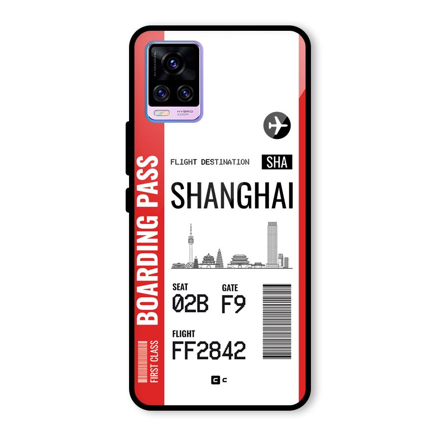 Shanghai Boarding Pass Glass Back Case for Vivo V20 Pro