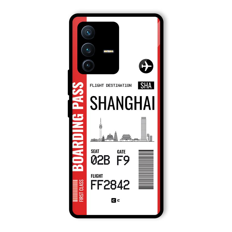 Shanghai Boarding Pass Glass Back Case for Vivo V23 Pro