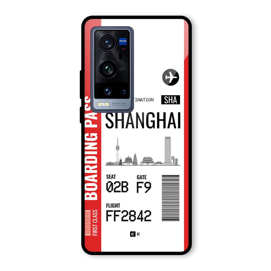 Shanghai Boarding Pass Glass Back Case for Vivo X60 Pro Plus