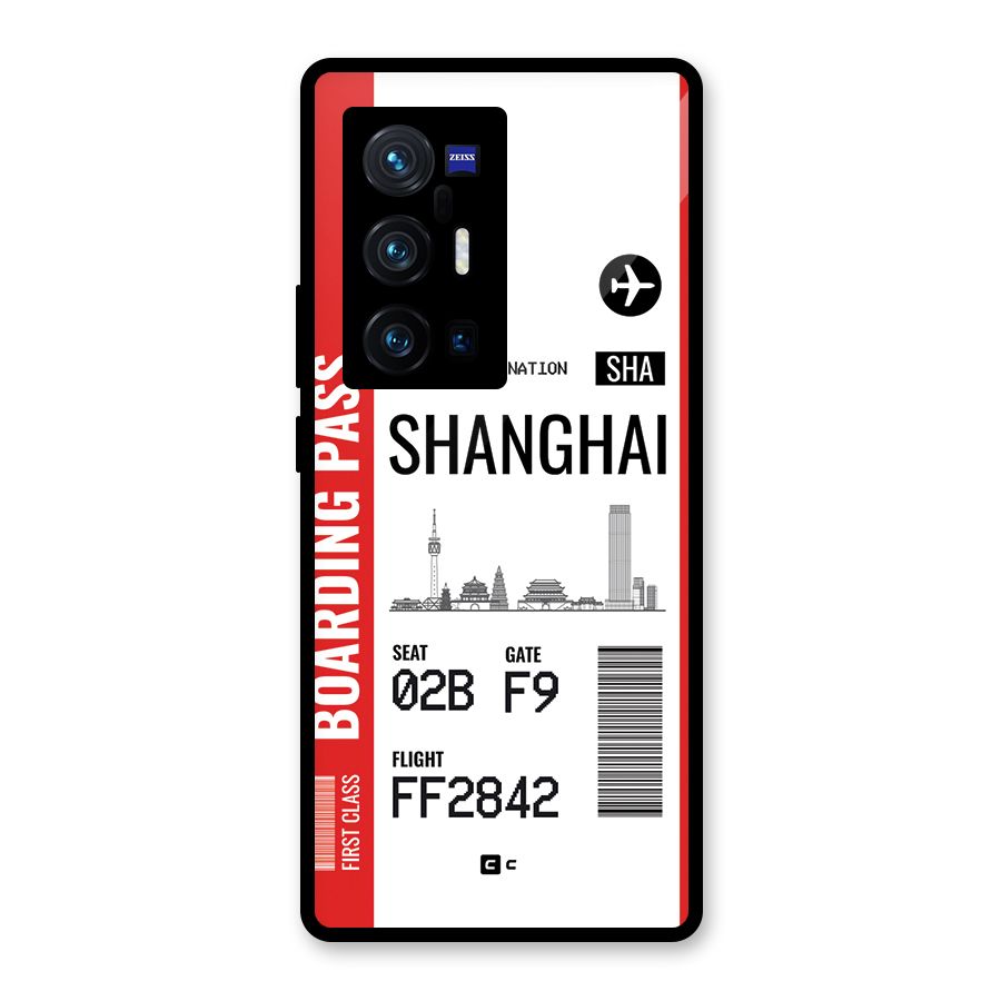 Shanghai Boarding Pass Glass Back Case for Vivo X70 Pro Plus