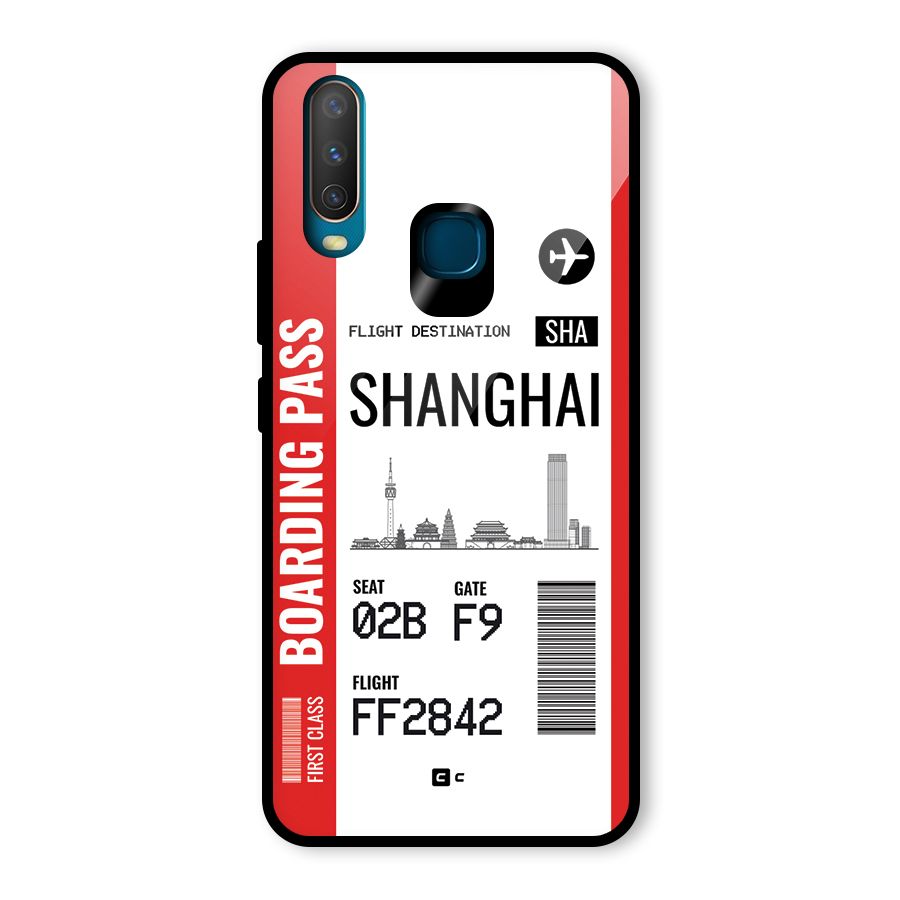 Shanghai Boarding Pass Glass Back Case for Vivo Y15