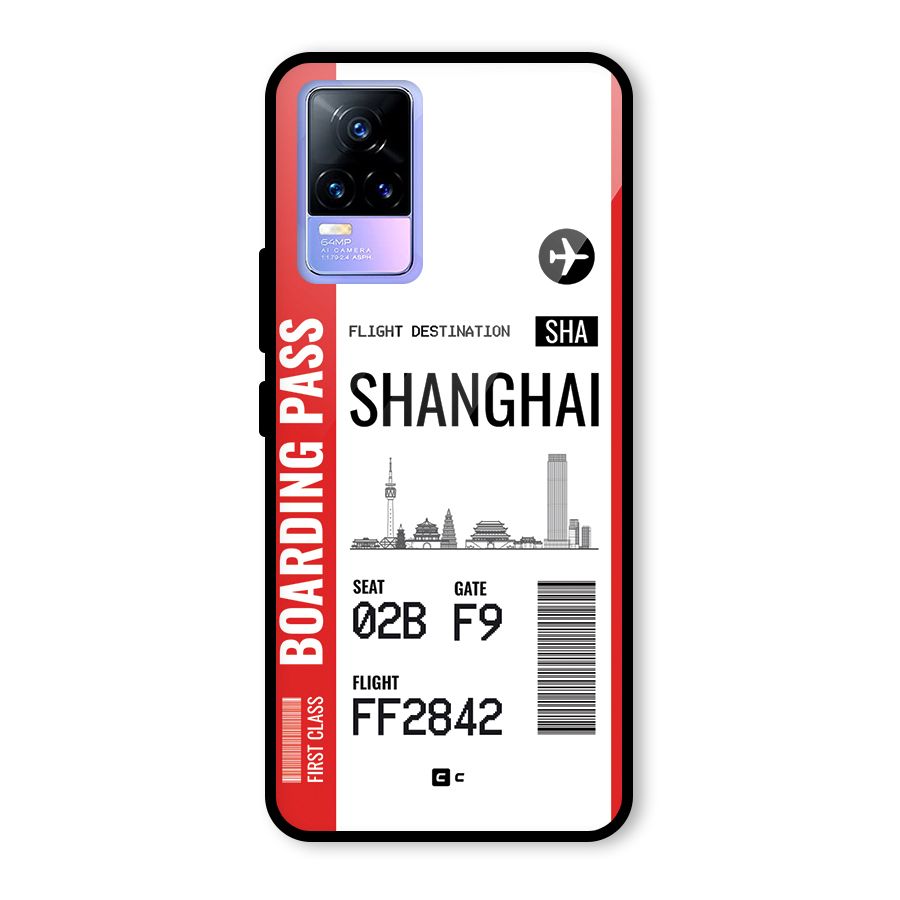 Shanghai Boarding Pass Glass Back Case for Vivo Y73