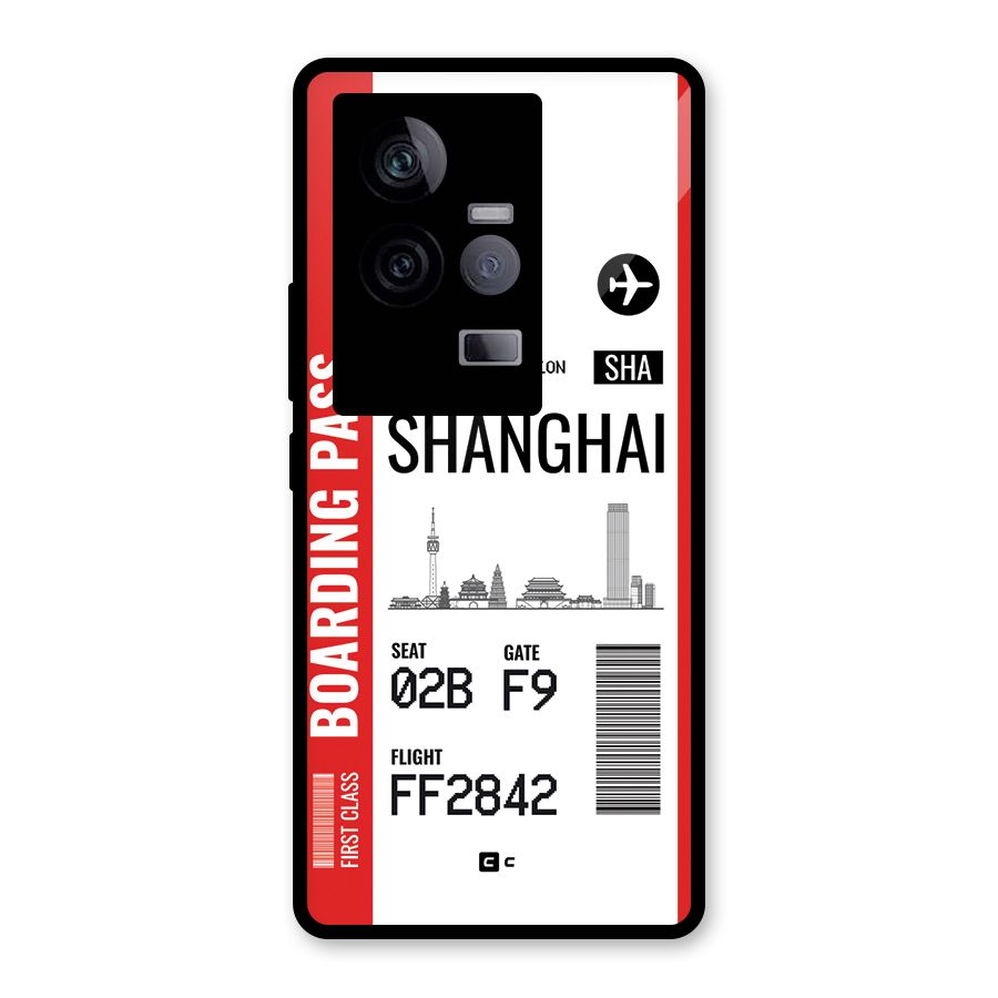 Shanghai Boarding Pass Glass Back Case for Vivo iQOO 11 5G