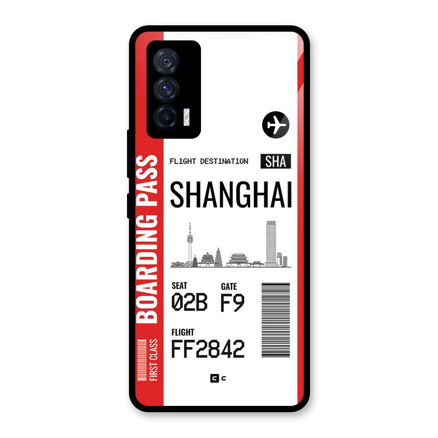 Shanghai Boarding Pass Glass Back Case for Vivo iQOO 7 5G