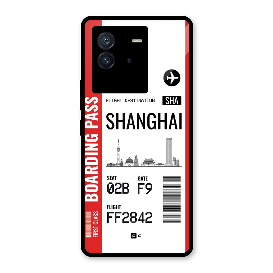 Shanghai Boarding Pass Glass Back Case for Vivo iQOO Neo 6 5G