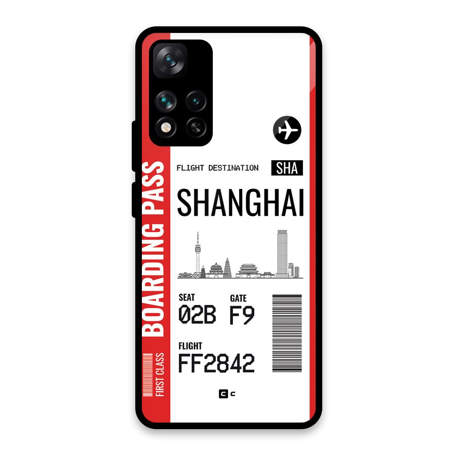 Shanghai Boarding Pass Glass Back Case for Xiaomi 11i HyperCharge 5G