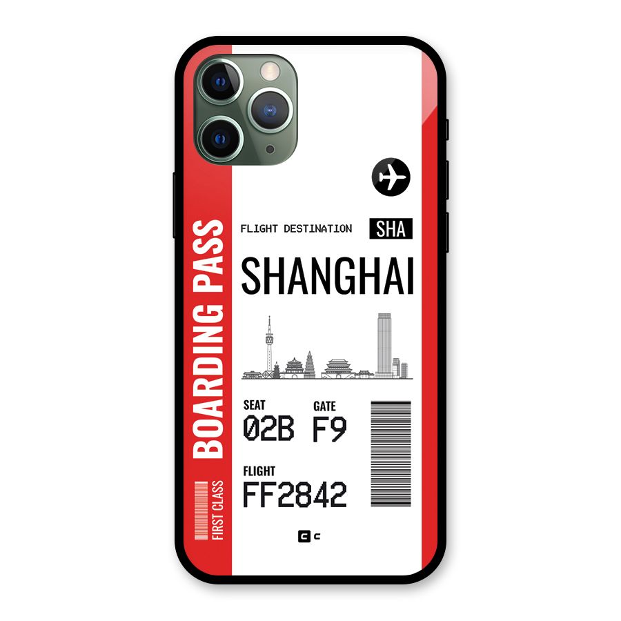 Shanghai Boarding Pass Glass Back Case for iPhone 11 Pro