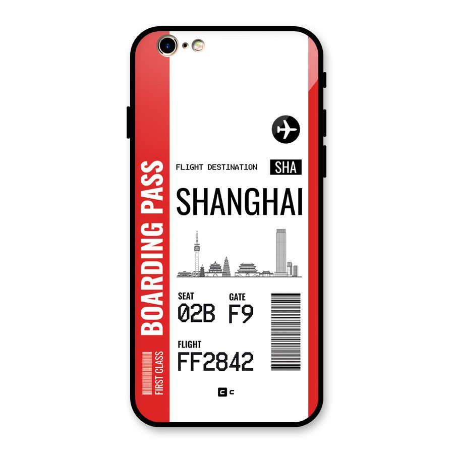 Shanghai Boarding Pass Glass Back Case for iPhone 6 6S